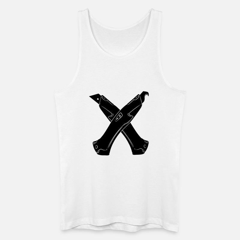 Stanley Messer 5 - Männer Bio Tank Top - Weiß