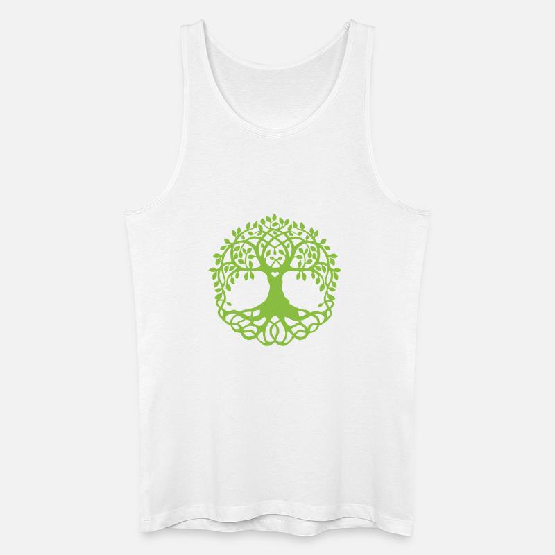 Mandala Baum des Lebens - Männer Bio Tank Top - Weiß