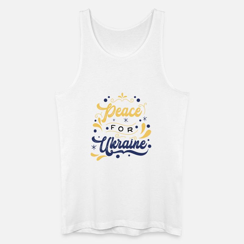 Friedensbotschaft Ukraine Illustration - Männer Bio Tank Top - Weiß