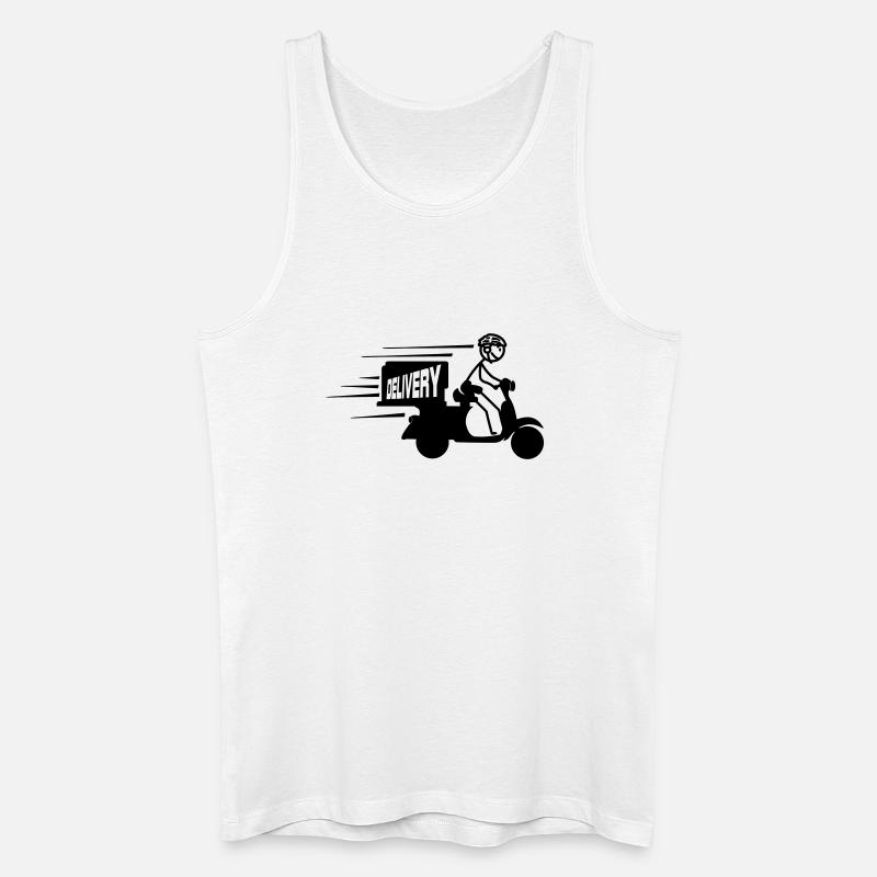 Scooter-Paket oder SMS-Lieferung - Männer Bio Tank Top - Weiß