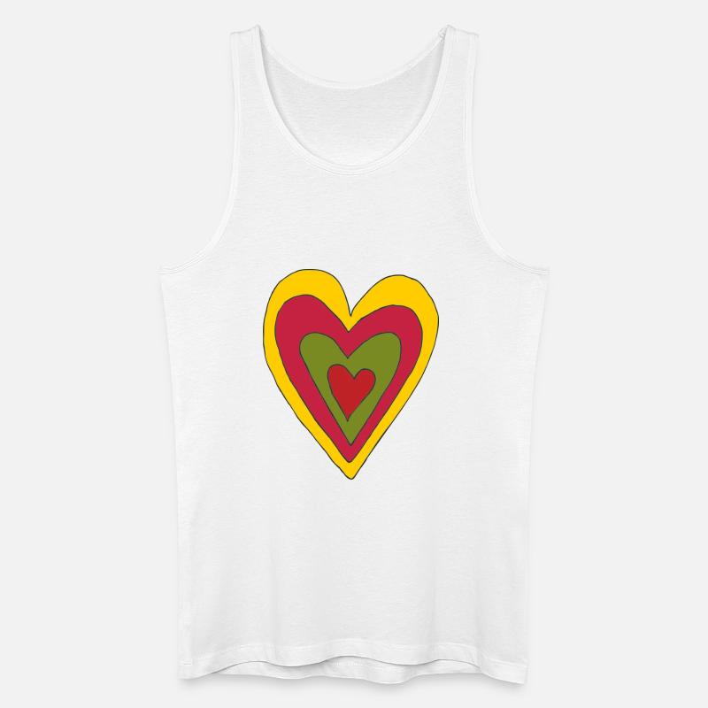 4herzen in einem - Männer Bio Tank Top - Weiß
