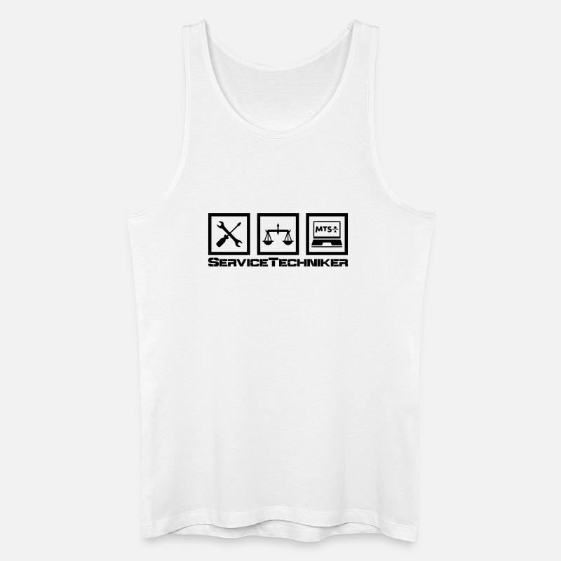 ServiceTech - Männer Bio Tank Top - Weiß