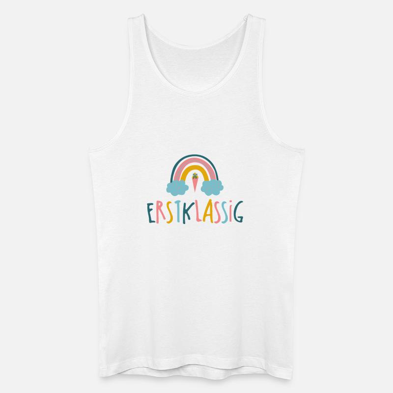 Erstlassig - Schulkind - Regenbogen - Männer Bio Tank Top - Weiß