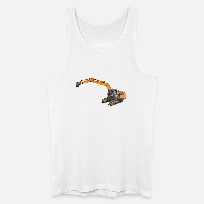 Löffelbagger greift ein - Männer Bio Tank Top - Weiß