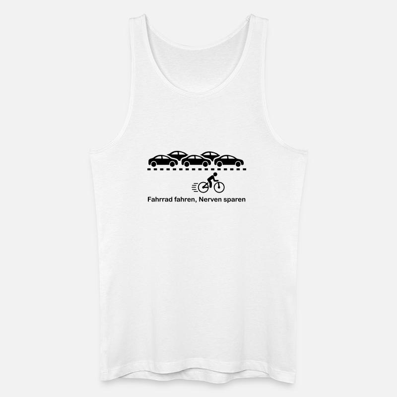 Fahrrad - Männer Bio Tank Top - Weiß