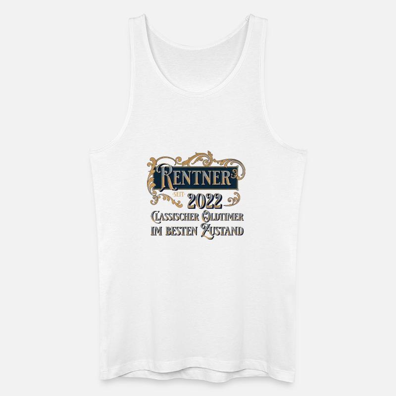 Rentner 2022 Oldtimer - Männer Bio Tank Top - Weiß