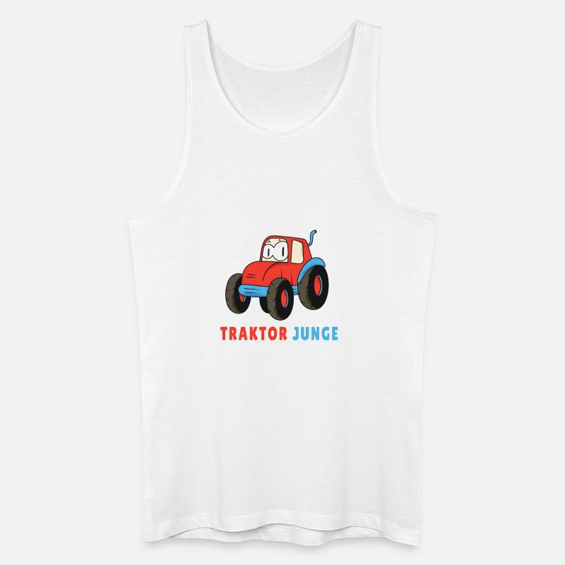 Traktor Junge - Männer Bio Tank Top - Weiß