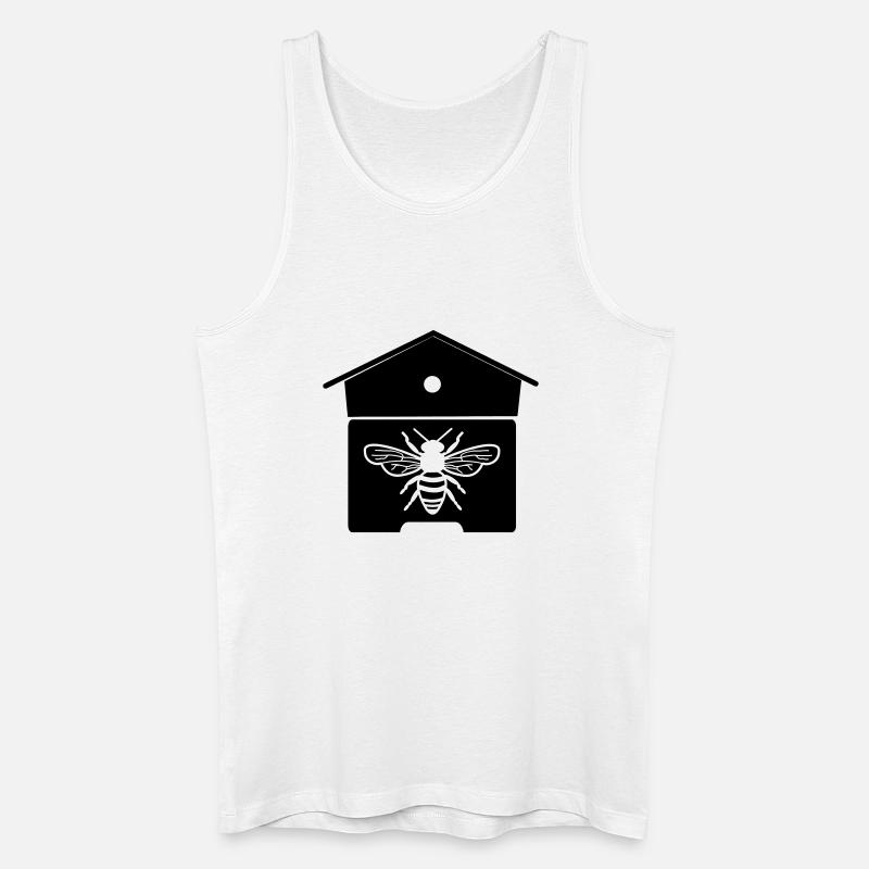 Bienenhaus oder Bienennest - Männer Bio Tank Top - Weiß