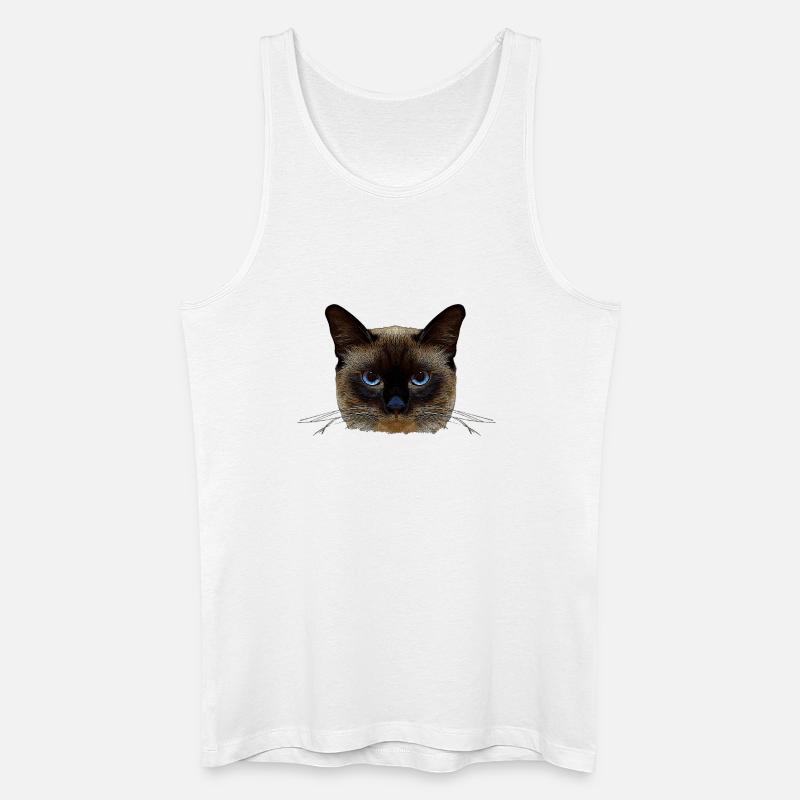Siam katze, süße Tees, closing - Männer Bio Tank Top - Weiß