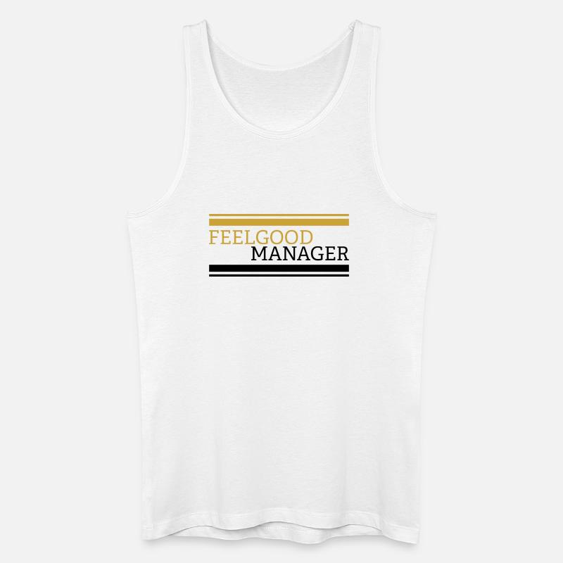 Feelgood manager white tshirt - Männer Bio Tank Top - Weiß