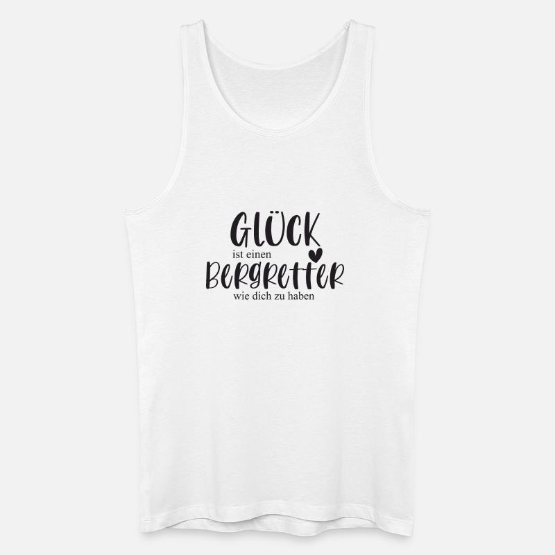 Bergretter Berg Klettern Berg Geschenk - Männer Bio Tank Top - Weiß