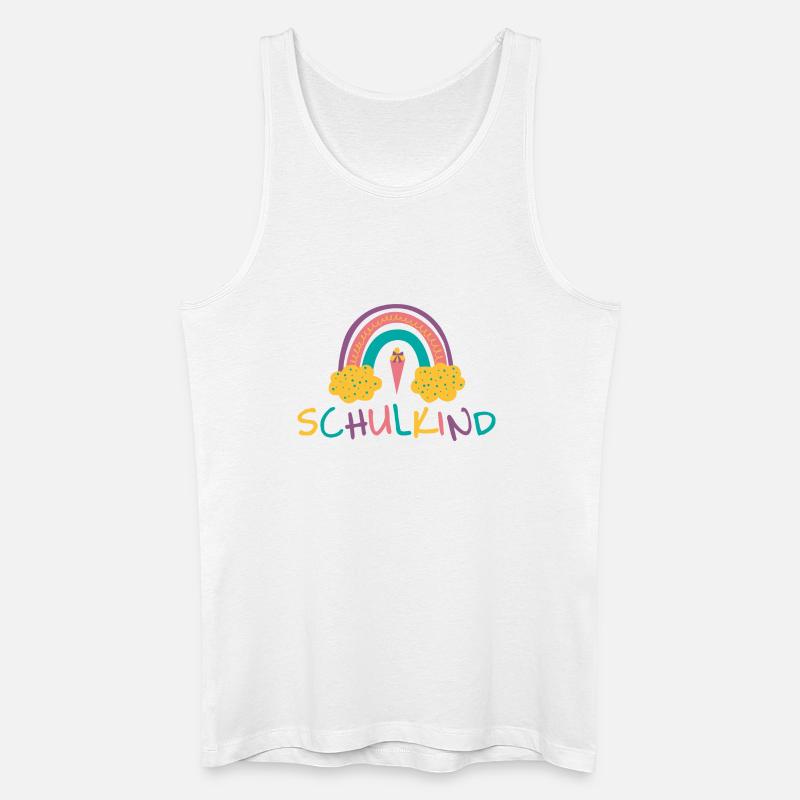 Schulkind - Regenbogen (2) - Männer Bio Tank Top - Weiß