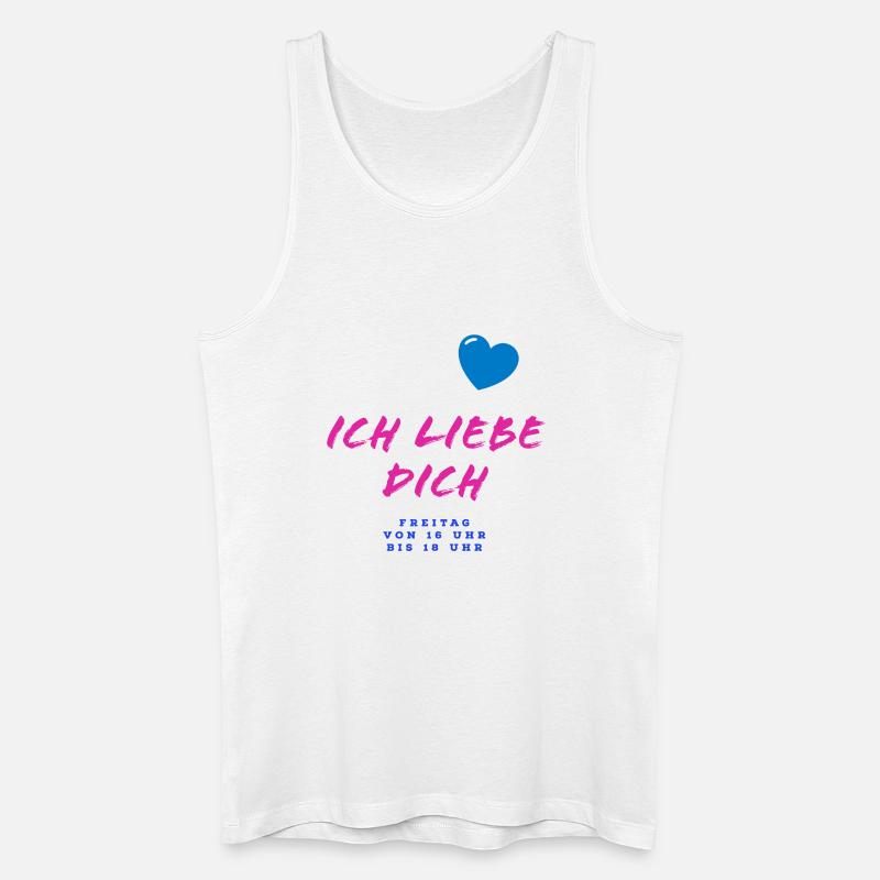 Herzliche Liebesbotschaft im Graffiti-Stil - Männer Bio Tank Top - Weiß