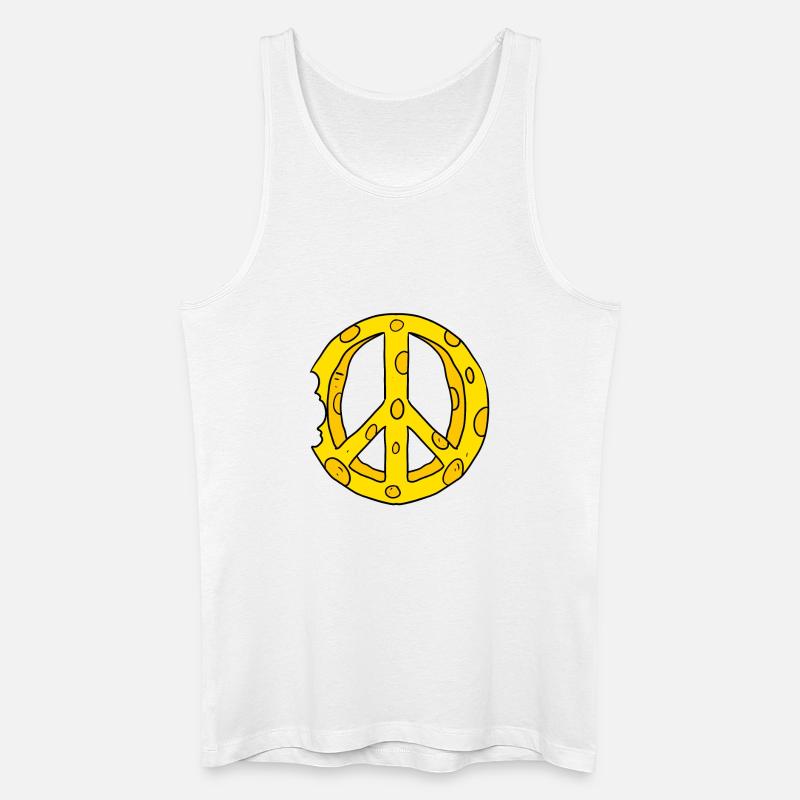 Käse Peace Frieden - Männer Bio Tank Top - Weiß