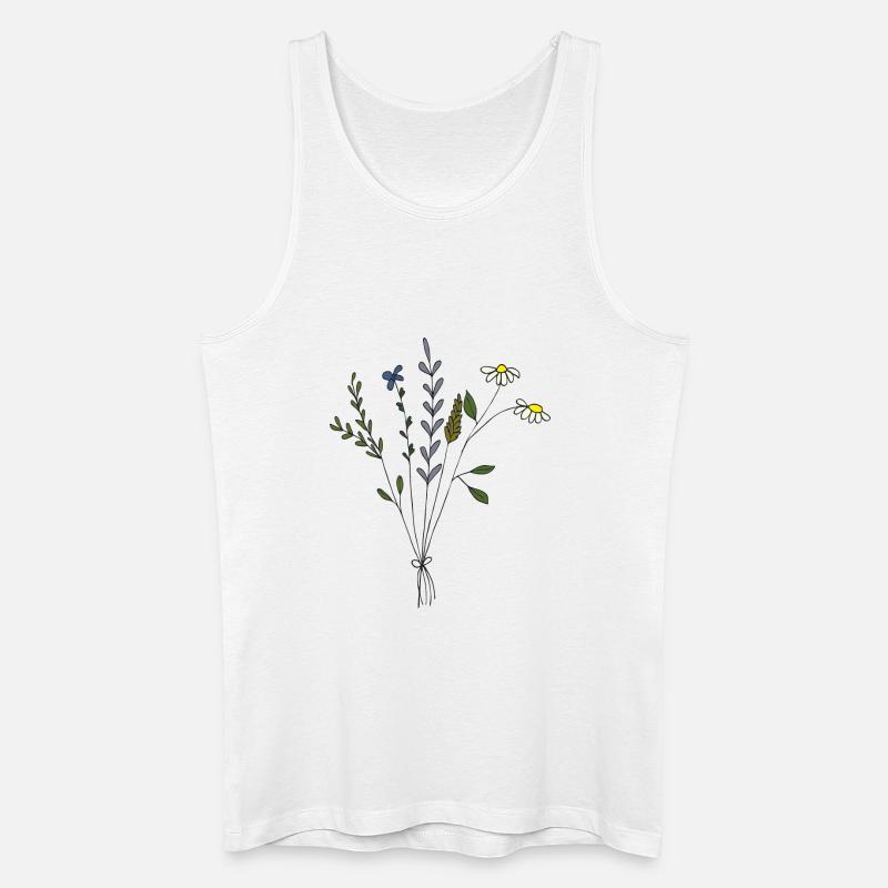 blumenwiesen strauss - Männer Bio Tank Top - Weiß