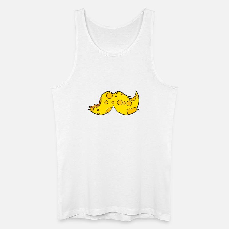 Käse Schnurrbart Bart - Männer Bio Tank Top - Weiß