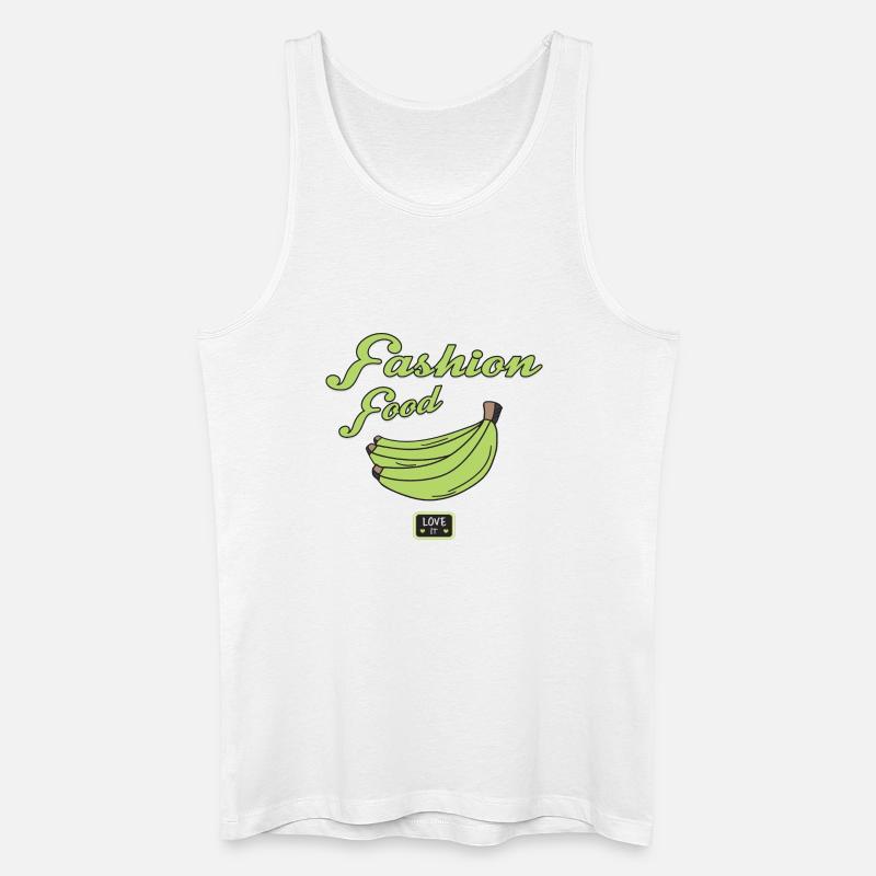 Mode Essen Bananen - Männer Bio Tank Top - Weiß