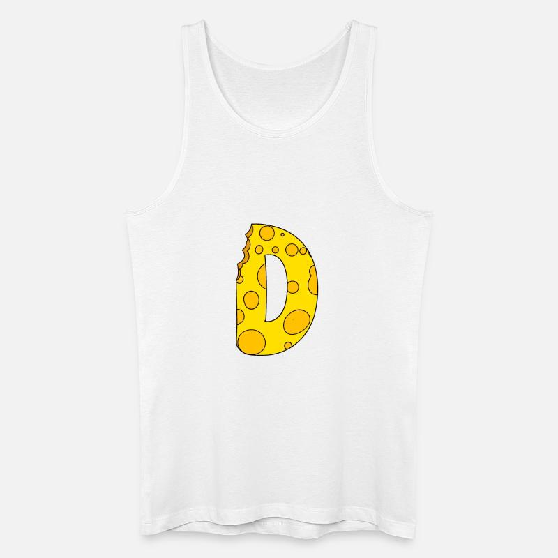 Buchstabe D - Männer Bio Tank Top - Weiß