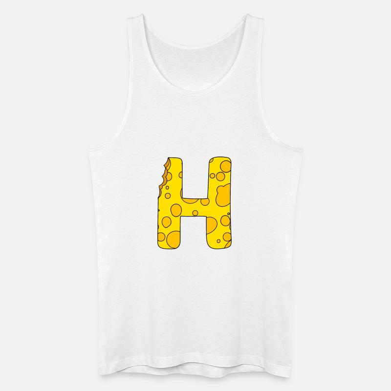 Buchstabe H - Männer Bio Tank Top - Weiß