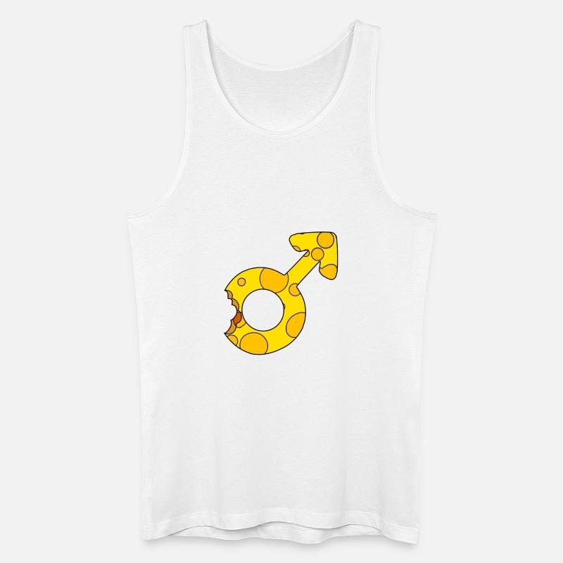 Männliches Geschlecht - Marssymbol - Männer Bio Tank Top - Weiß