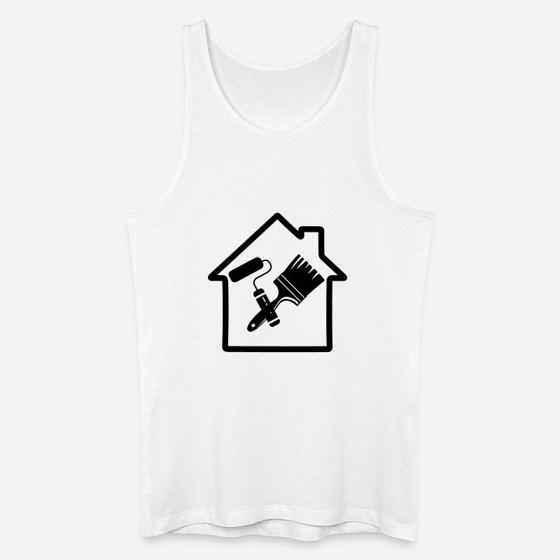 Anstreicher - Männer Bio Tank Top - Weiß