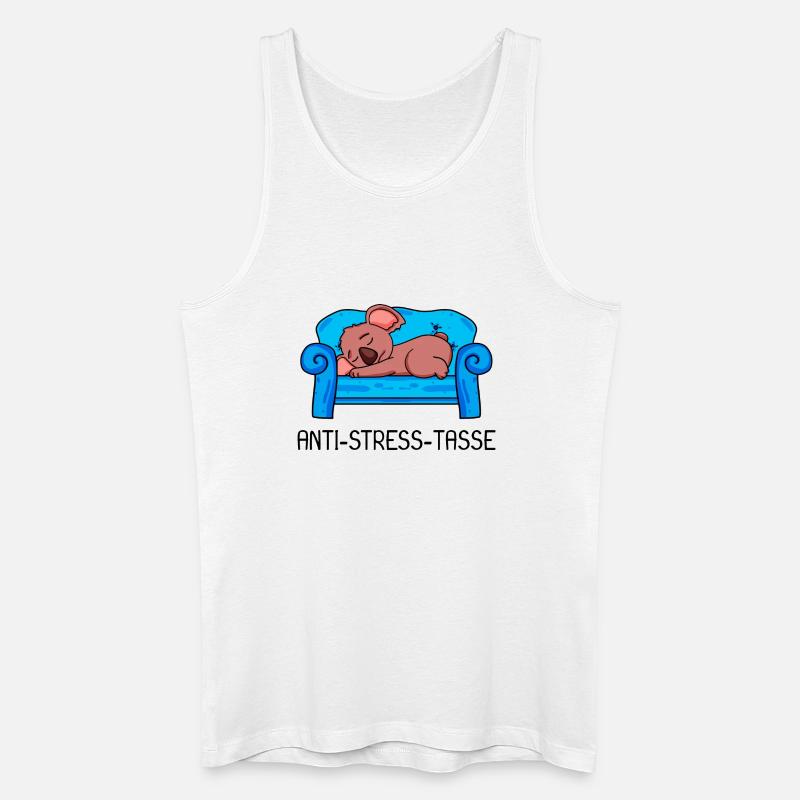 Tasse Koala - Männer Bio Tank Top - Weiß
