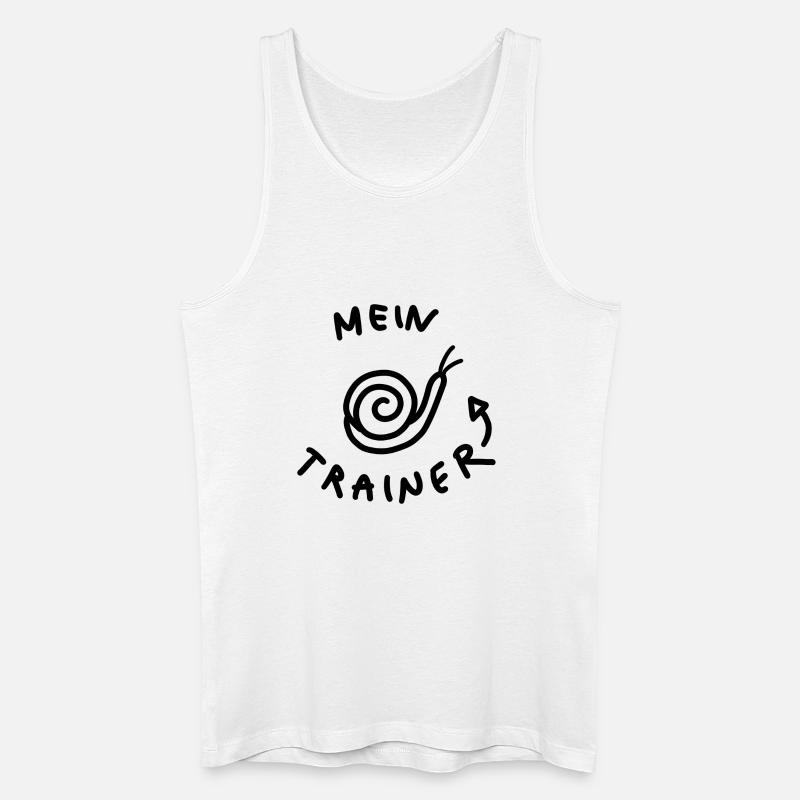 Mein Trainer die Schnecke - Männer Bio Tank Top - Weiß