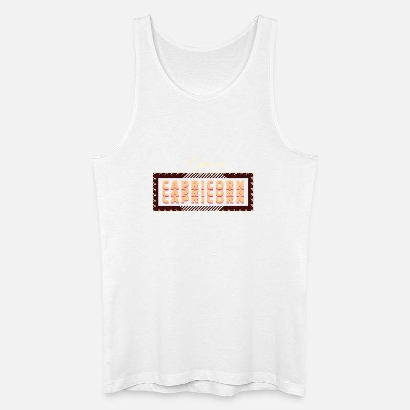 Steinbock Sternzeichen Cool Statement Horoskop - Männer Bio Tank Top - Weiß