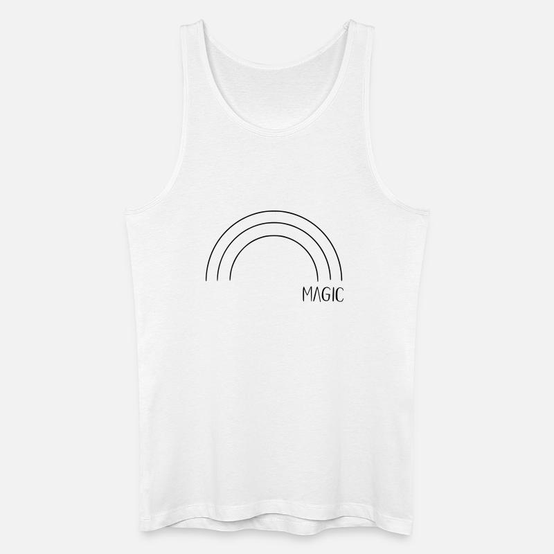 Magic Regenbogen - Männer Bio Tank Top - Weiß