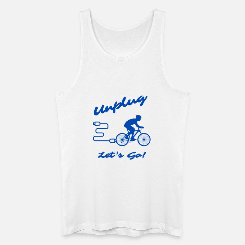 Unplug Let's Go - Männer Bio Tank Top - Weiß