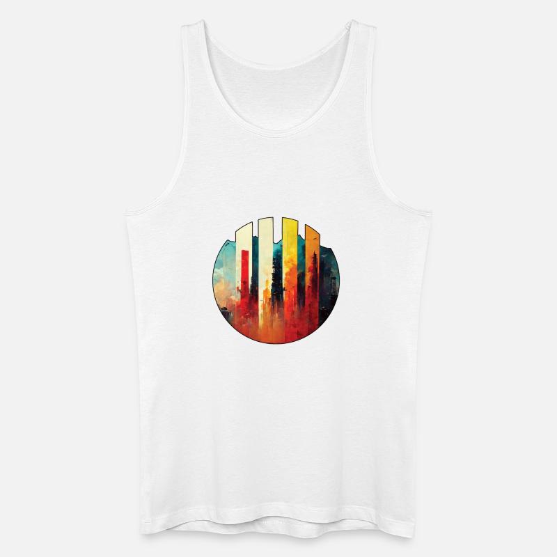 Metropole - Männer Bio Tank Top - Weiß
