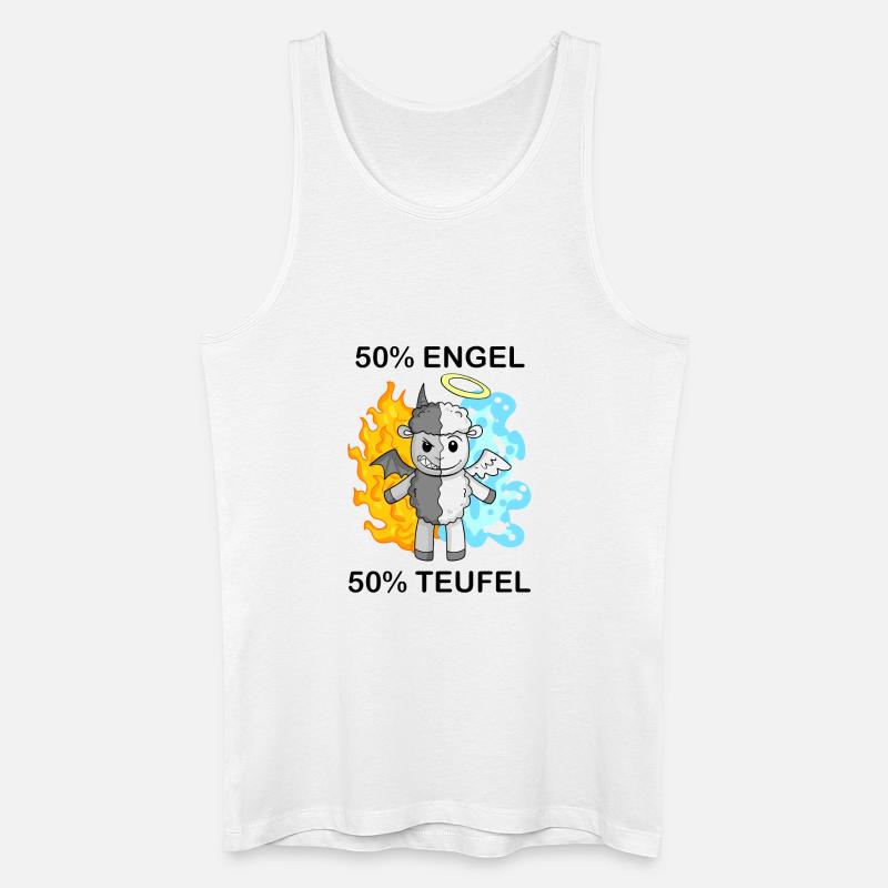 Schaf - Engel und Teufel - Männer Bio Tank Top - Weiß