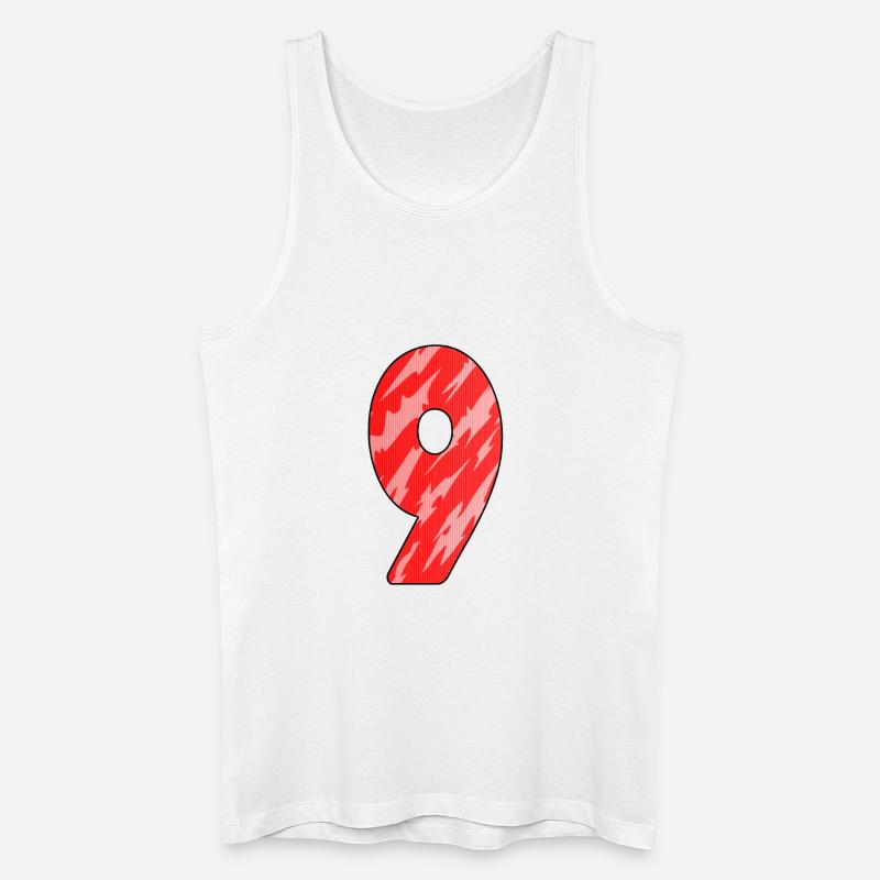 9 - Männer Bio Tank Top - Weiß