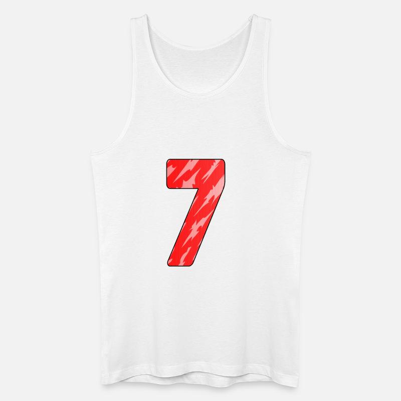 7 - Männer Bio Tank Top - Weiß