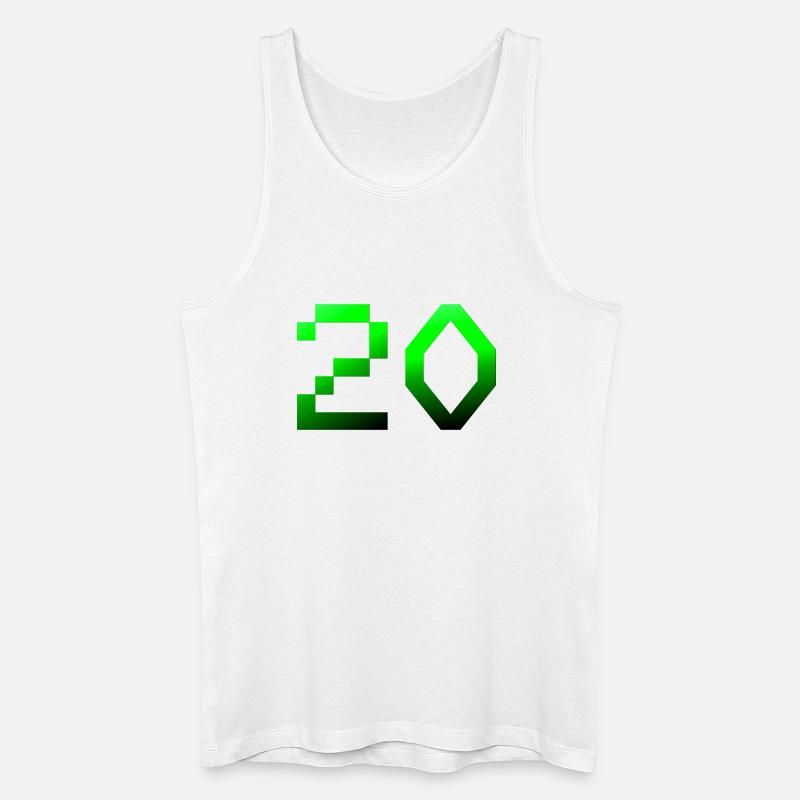 jubiläumsfeier, 20 Pixelig - Männer Bio Tank Top - Weiß