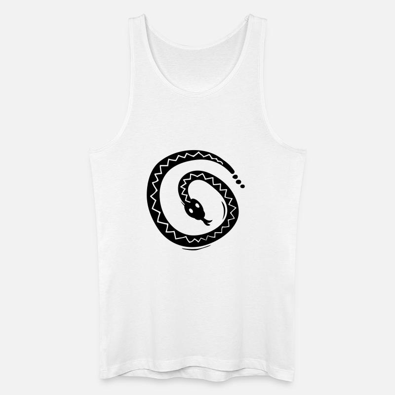 Schlange Symbol - Männer Bio Tank Top - Weiß