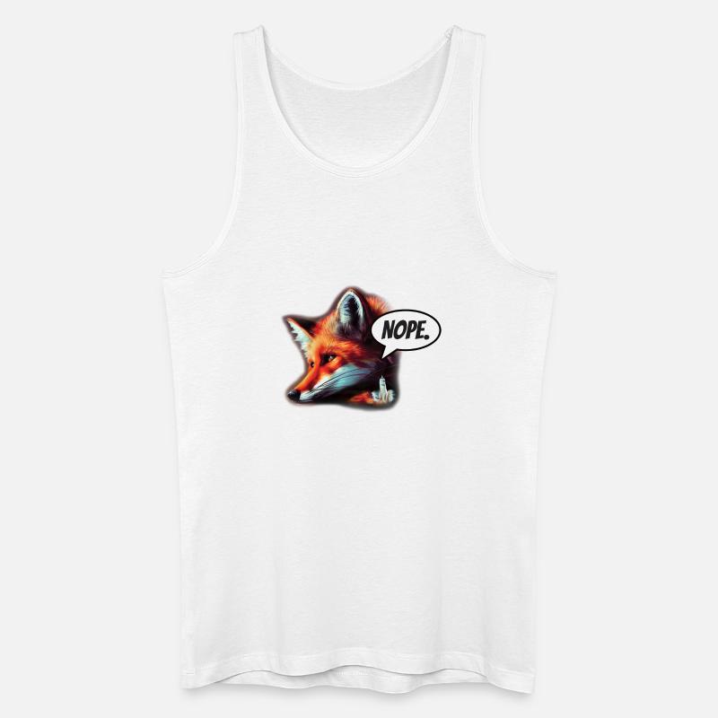 Fuchs Nope - Männer Bio Tank Top - Weiß