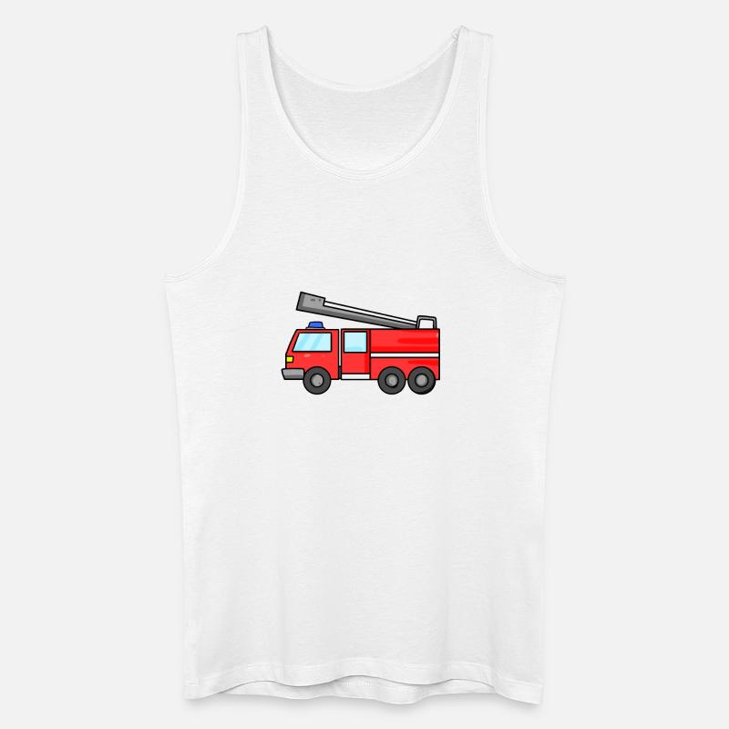 Feuerwehr Auto - Männer Bio Tank Top - Weiß
