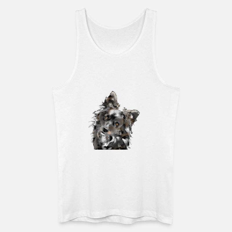 Australian Shepherd - Männer Bio Tank Top - Weiß