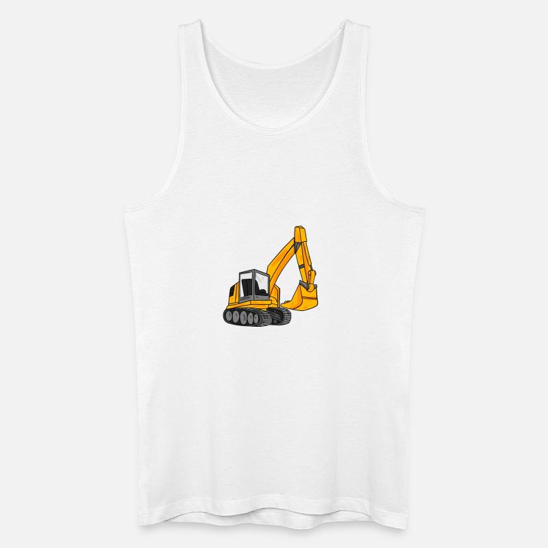 Bagger Baggerfahrer Geschenk - Männer Bio Tank Top - Weiß