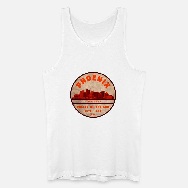 Phoenix Skyline Retro Abzeichen - Männer Bio Tank Top - Weiß