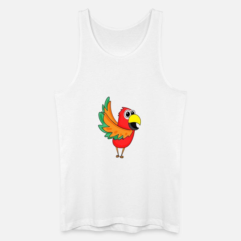 Papagei Dschungel - Männer Bio Tank Top - Weiß
