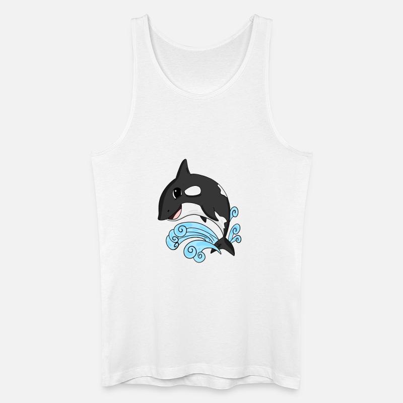 Schwertwal - Männer Bio Tank Top - Weiß