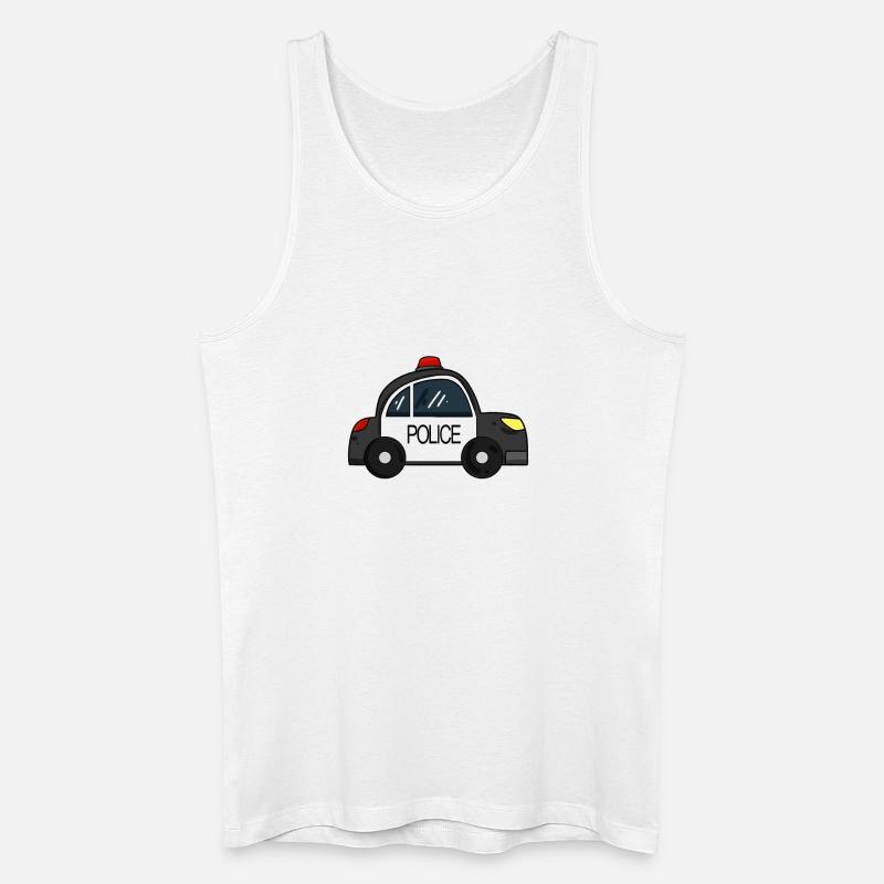 Polizei Auto - Männer Bio Tank Top - Weiß