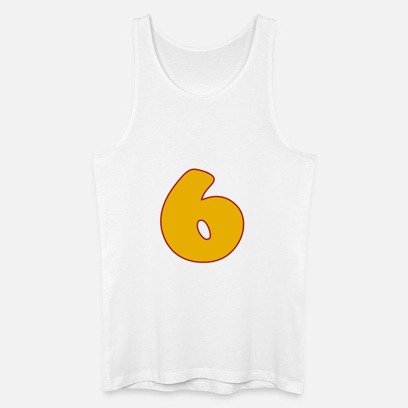 6 - Männer Bio Tank Top - Weiß
