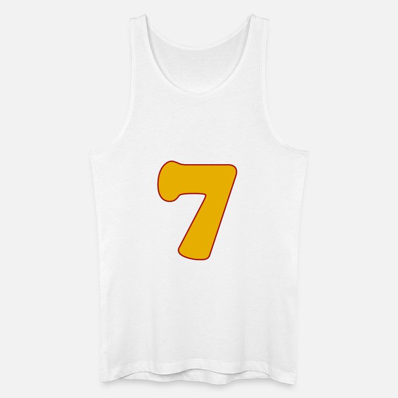 7 - Männer Bio Tank Top - Weiß