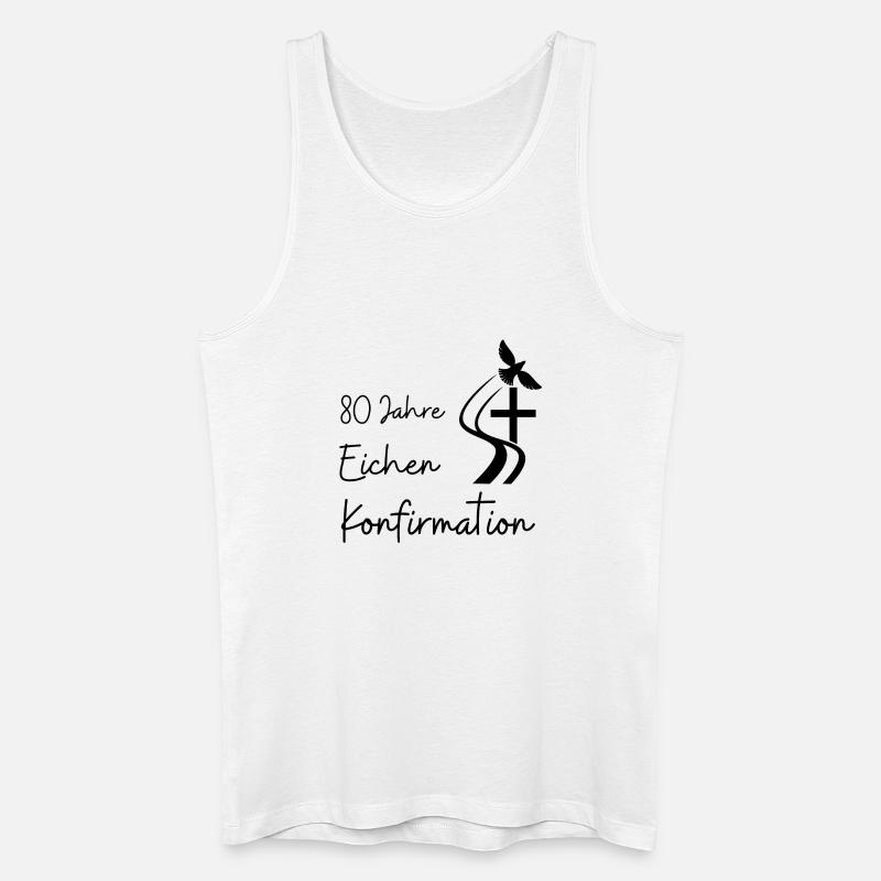 Eichen Konfirmation 80 Jahre Jubelkonfirmation - Männer Bio Tank Top - Weiß