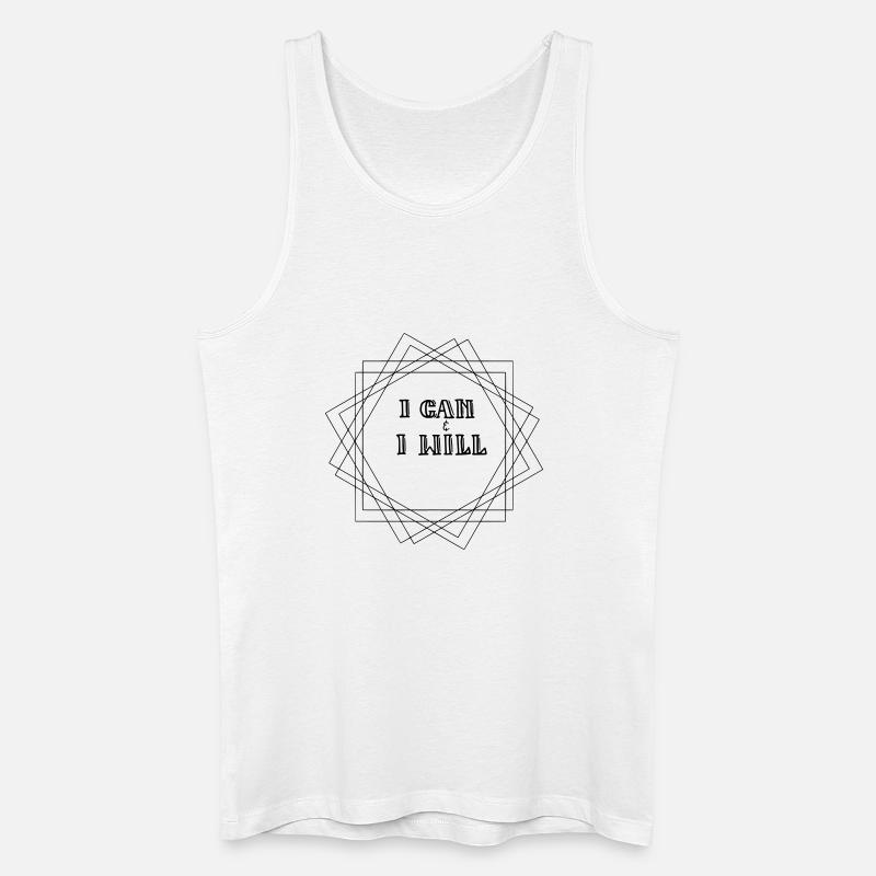 I can I will - Männer Bio Tank Top - Weiß