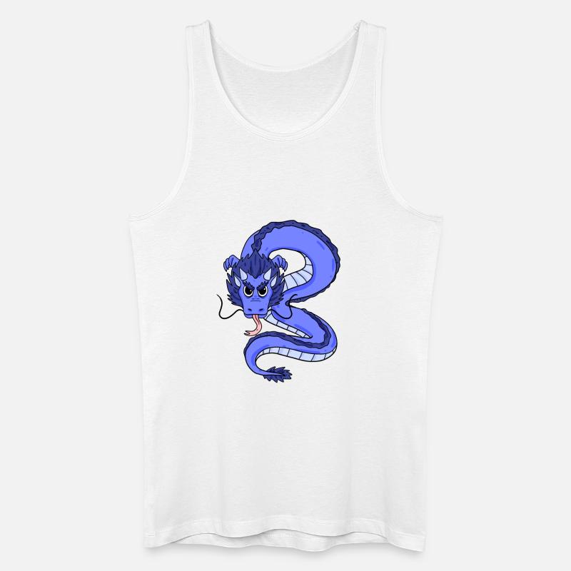 Drache - Männer Bio Tank Top - Weiß