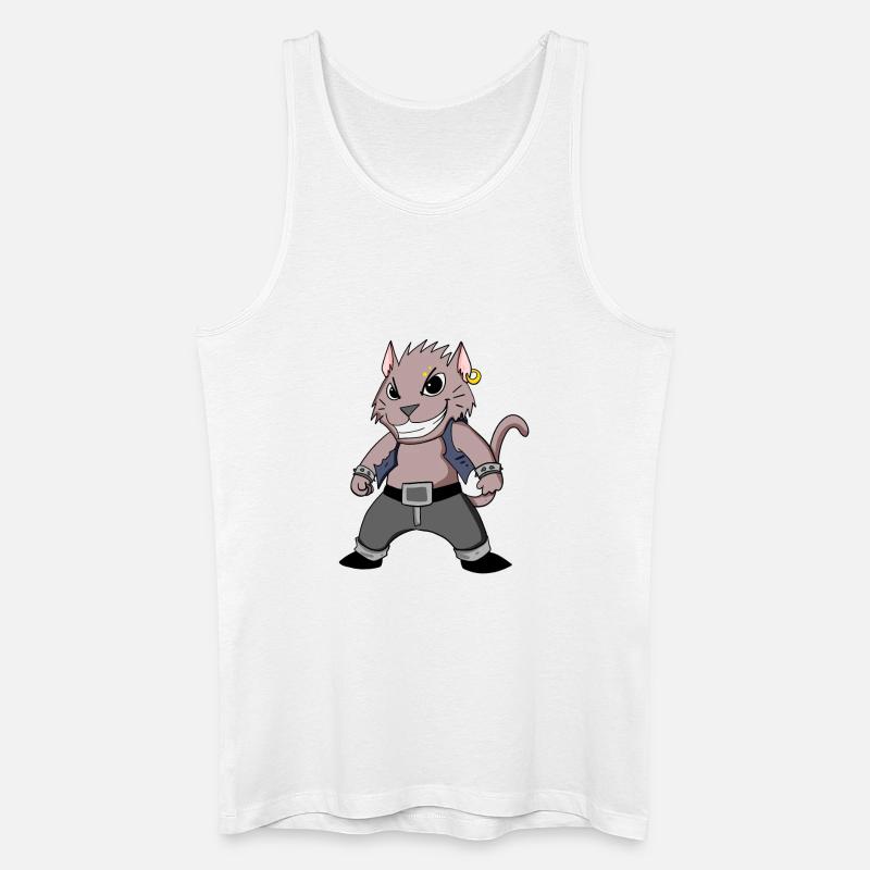 Cool Katze - Männer Bio Tank Top - Weiß